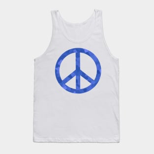 Peace Sign Blue Tank Top